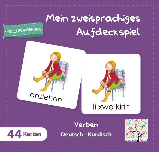 Produktbild: Mein zweisprachiges Aufdeckspiel, Verben Deutsch-Kurdisch (Kinderspiel)