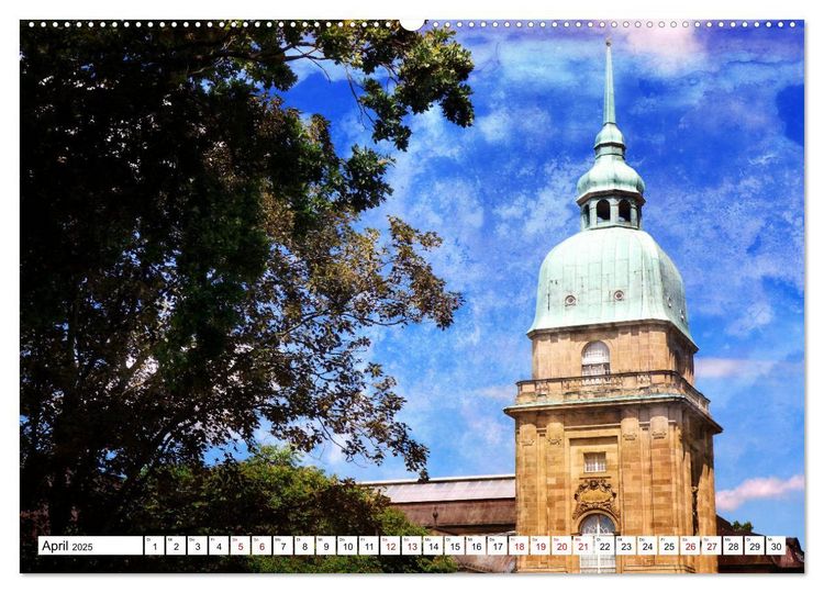 Magisches Darmstadt (Wandkalender 2025 DIN A2 quer), CALVENDO Monatskalender