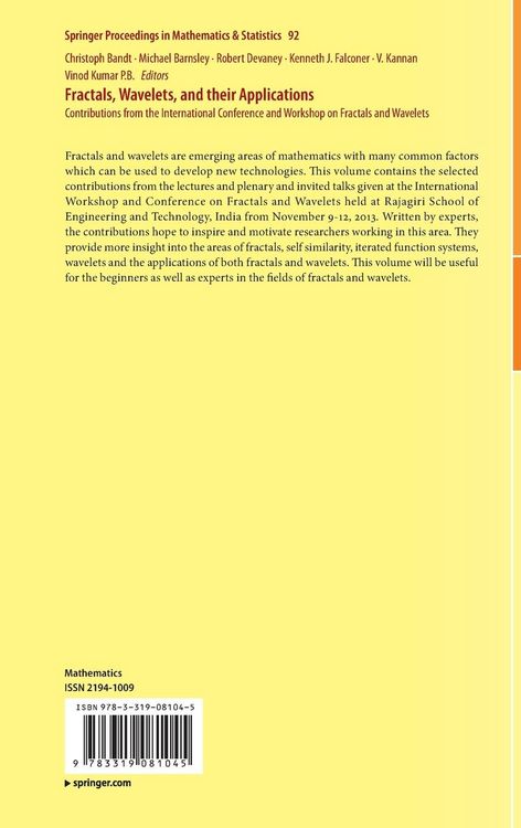 Produktbild: Fractals, Wavelets, and their Applications