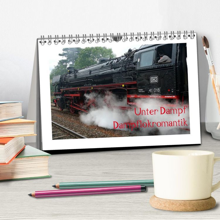 Produktbild: Unter Dampf - Dampflokromantik (Tischkalender 2026 DIN A5 quer), CALVENDO Monatskalender