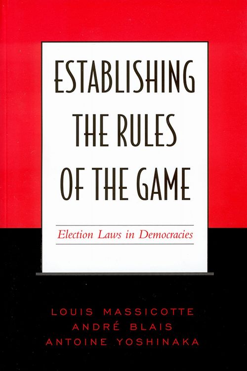Produktbild: Blais, A: Establishing the Rules of the Game