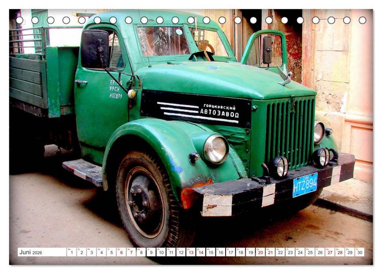 Produktbild: LKW Oldtimer der UdSSR - Sowjetische Lastkraftwagen in Kuba (Tischkalender 2026 DIN A5 quer), CALVENDO Monatskalender