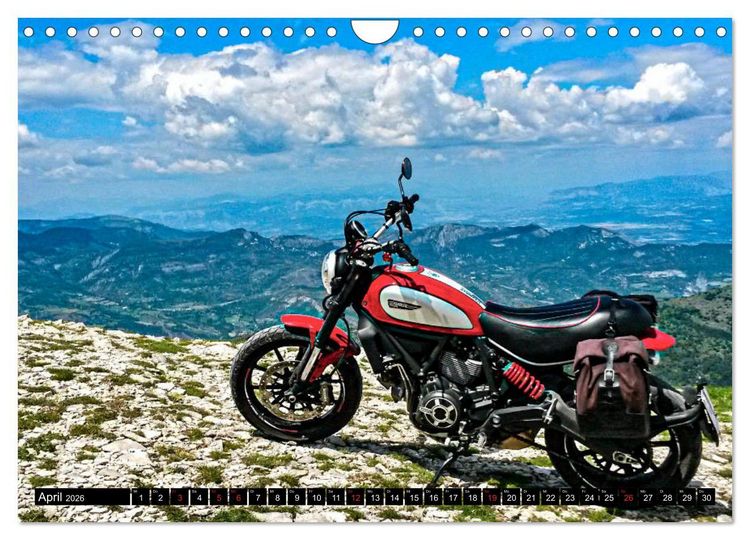 Produktbild: Scrambler Motorr&auml;der Individuell - Stylisch - Abenteuerlich (Wandkalender 2026 DIN A4 quer), CALVENDO Monatskalender