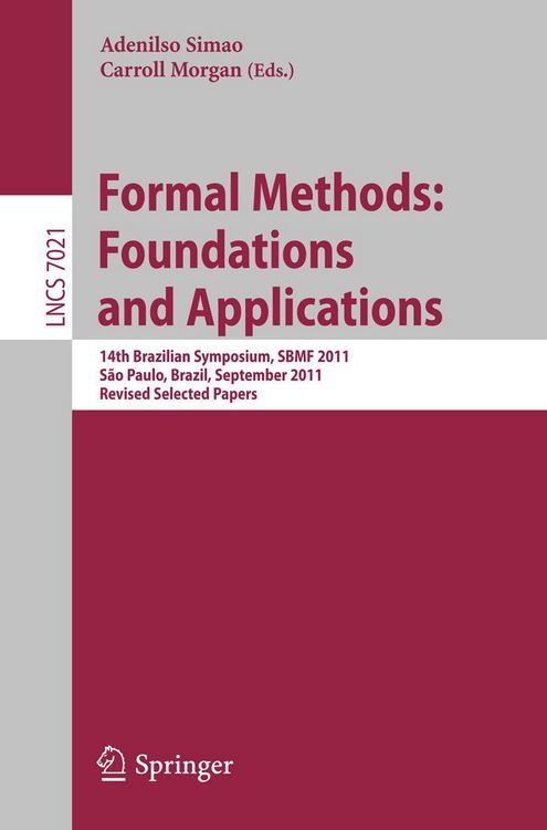 Produktbild: Formal Methods: Foundations and Applications