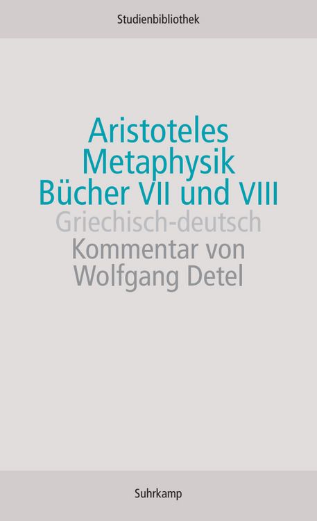 Produktbild: Metaphysik. B&uuml;cher VII und VIII