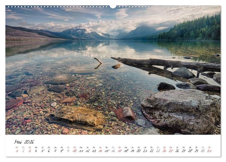 Produktbild: Glacier National Park Montana - USA (Wandkalender 2026 DIN A2 quer), CALVENDO Monatskalender