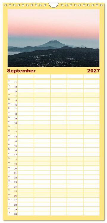 Produktbild: Familienplaner 2027 - El Salvador - Unber&uuml;hrte und wundersch&ouml;ne Natur. mit 5 Spalten (Wandkalender, 21 x 45 cm) CALVENDO