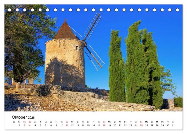 Produktbild: Provence - Zwischen Meer und Alpen (Tischkalender 2026 DIN A5 quer), CALVENDO Monatskalender