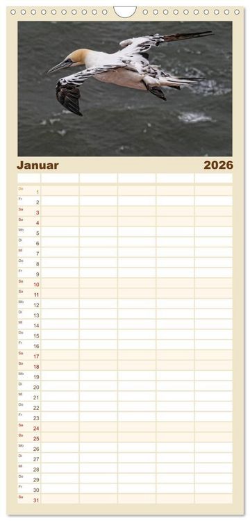 Produktbild: Familienplaner 2026 - Helgoland und die D&uuml;ne mit 5 Spalten (Wandkalender, 21 x 45 cm) CALVENDO