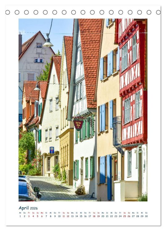 Produktbild: Ulm Fassaden der Stadt (Tischkalender 2026 DIN A5 hoch), CALVENDO Monatskalender