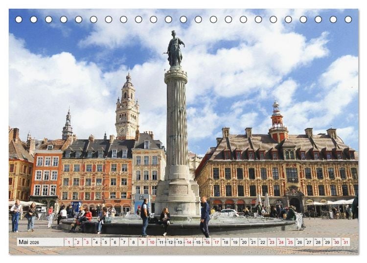 Produktbild: Lille - Charmante Metropole in Nordfrankreich (Tischkalender 2026 DIN A5 quer), CALVENDO Monatskalender