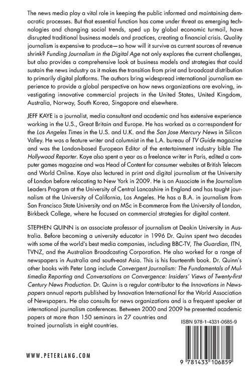 Produktbild: Funding Journalism in the Digital Age
