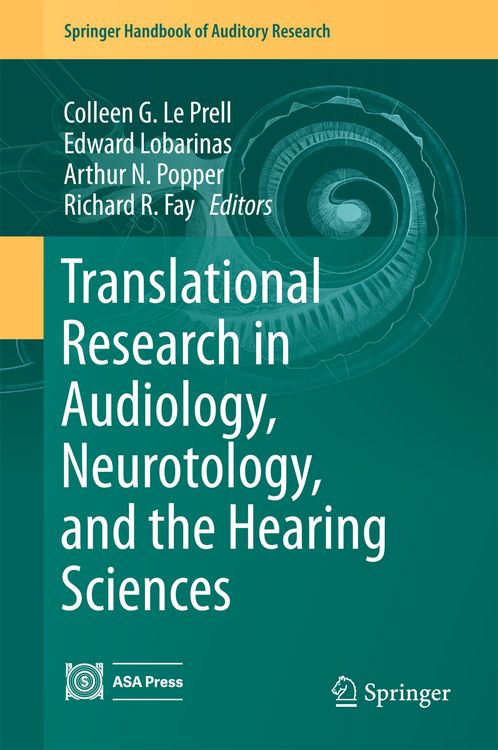 Produktbild: Translational Research in Audiology, Neurotology, and the Hearing Sciences