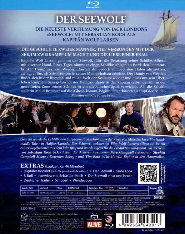Produktbild: Der Seewolf - Die neueste Verfilmung des Jack London Stoffes in 2 Teilen mit Sebastian Koch (Fernsehjuwelen)