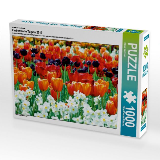 Produktbild: CALVENDO Puzzle Ein Motiv aus dem Kalender Farbenfrohe Tulpen 2017 | 1000 Teile Lege-Gr&ouml;&szlig;e 64x48cm Foto-Puzzle f&uuml;r gl&uuml;ckliche Stunden