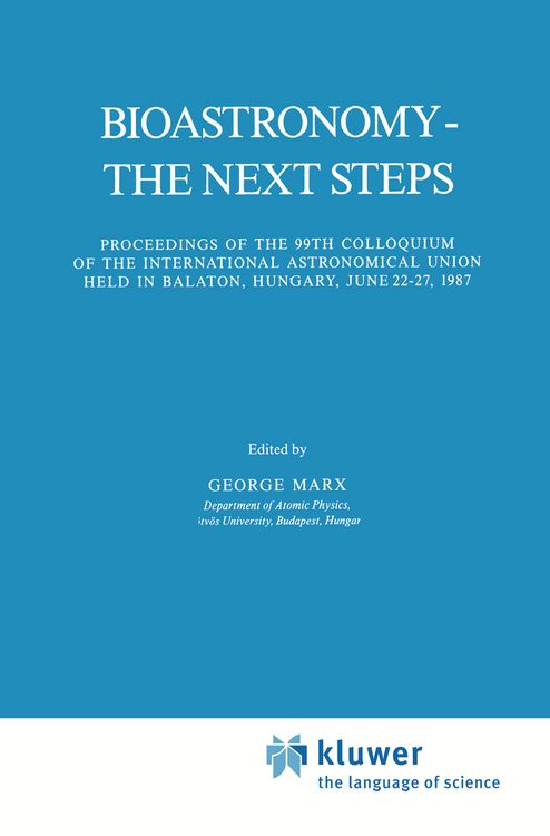 Produktbild: Bioastronomy - The Next Steps