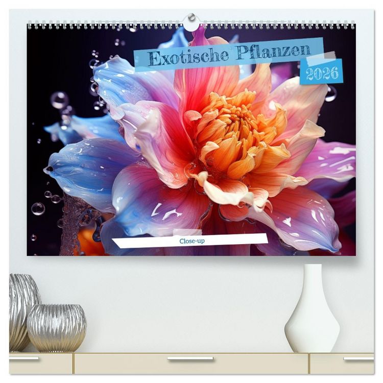 Produktbild: Exotische Pflanzen Close-up (hochwertiger Premium Wandkalender 2026 DIN A2 quer), Kunstdruck in Hochglanz