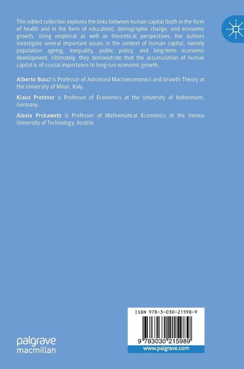 Produktbild: Human Capital and Economic Growth