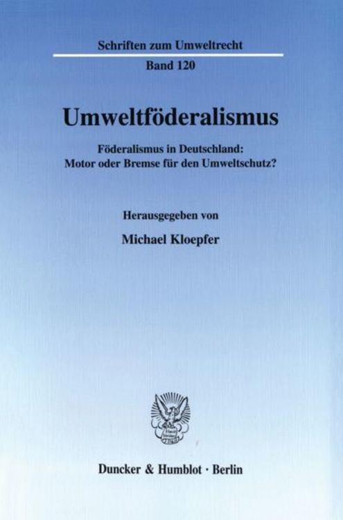 Produktbild: Umweltf&ouml;deralismus.