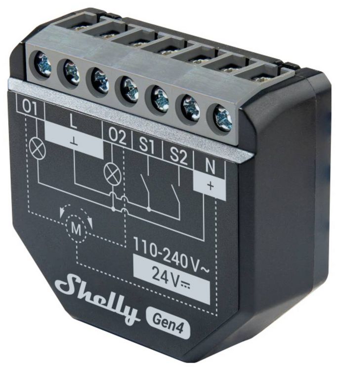 Produktbild: Shelly 2PM Gen4 Steuerger&auml;t Bluetooth, Wi-Fi, ZigBee