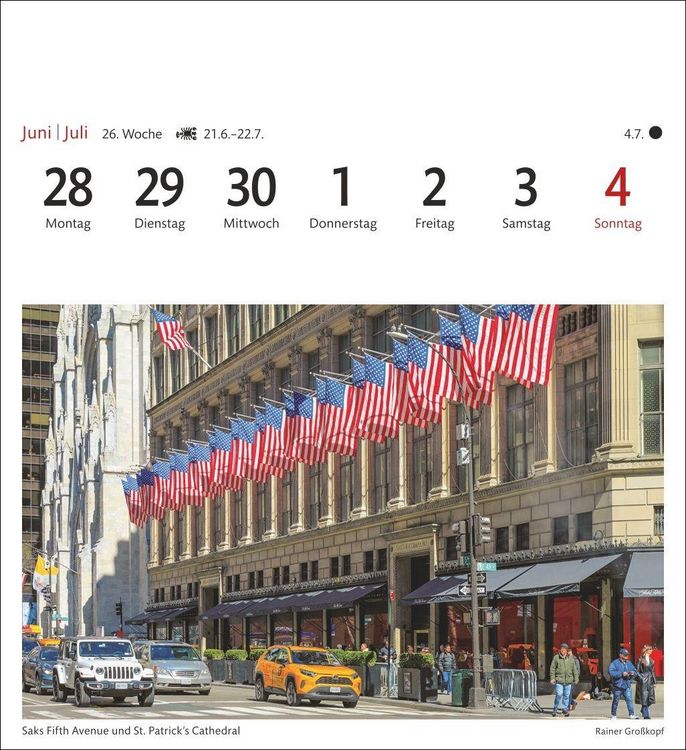 Produktbild: New York Sehnsuchtskalender 2027 - Wochenkalender mit 53 Postkarten
