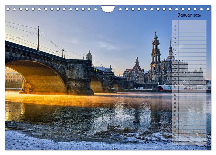 Produktbild: Dresden 2026 / Geburtstagskalender (Wandkalender 2026 DIN A4 quer), CALVENDO Monatskalender