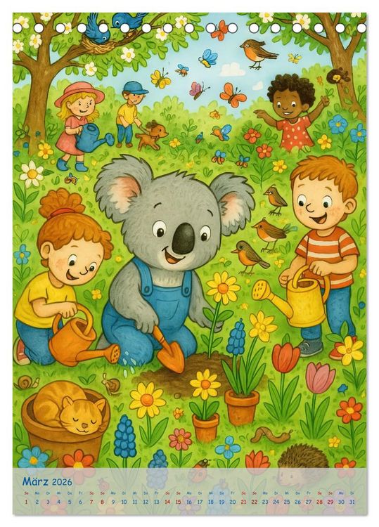 Produktbild: Koalas Wimmelwelt ein Jahr voller Wimmelspass! (Tischkalender 2026 DIN A5 hoch), CALVENDO Monatskalender