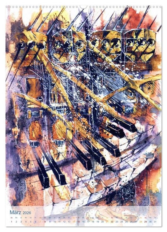 Produktbild: MUSIK Impressionen (Wandkalender 2026 DIN A2 hoch), CALVENDO Monatskalender