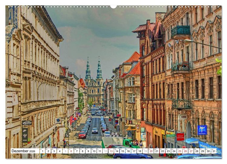 Produktbild: Posen Poznan - Bunte und strahlende Akzente (hochwertiger Premium Wandkalender 2026 DIN A2 quer), Kunstdruck in Hochglanz