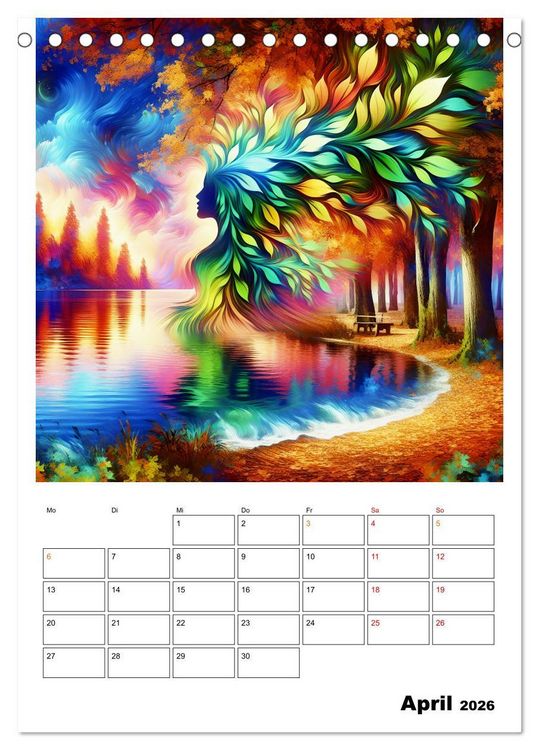 Produktbild: Bl&auml;tter - Visionen (Tischkalender 2026 DIN A5 hoch), CALVENDO Monatskalender