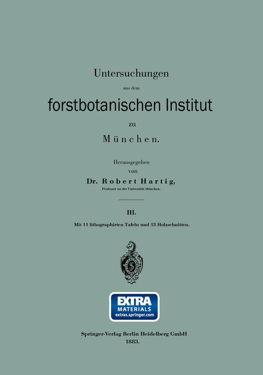 Produktbild: Untersuchungen aus dem forstbotanischen Institut zu M&uuml;nchen