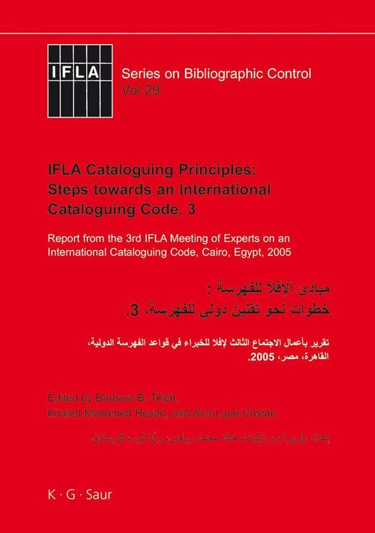 Produktbild: IFLA Cataloguing Principles: Steps towards an International Cataloguing Code, 3
