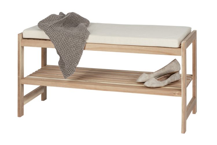 Produktbild: Schuhbank mit Sitzpolster Mod. Acina, Ma&szlig;e: 90 x 45 x 34 cm