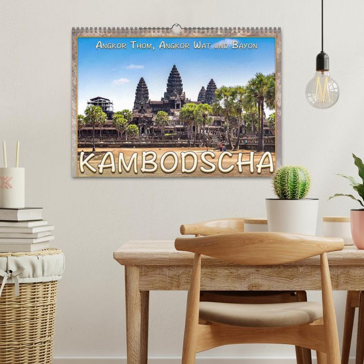 Produktbild: Kambodscha, Angkor Thom, Angkor Wat und Bayon (Wandkalender 2026 DIN A3 quer), CALVENDO Monatskalender