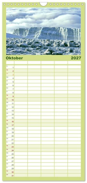 Produktbild: Familienplaner 2027 - Entdeckungen am Kilimandscharo mit 5 Spalten (Wandkalender, 21 x 45 cm) CALVENDO