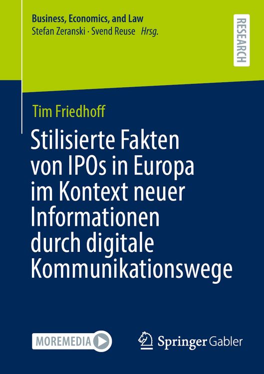 Produktbild: Stilisierte Fakten von IPOs in Europa im Kontext neuer Informationen durch digitale Kommunikationswege