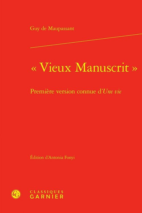 Produktbild: Vieux Manuscrit : Premiere Version Connue D'Une Vie
