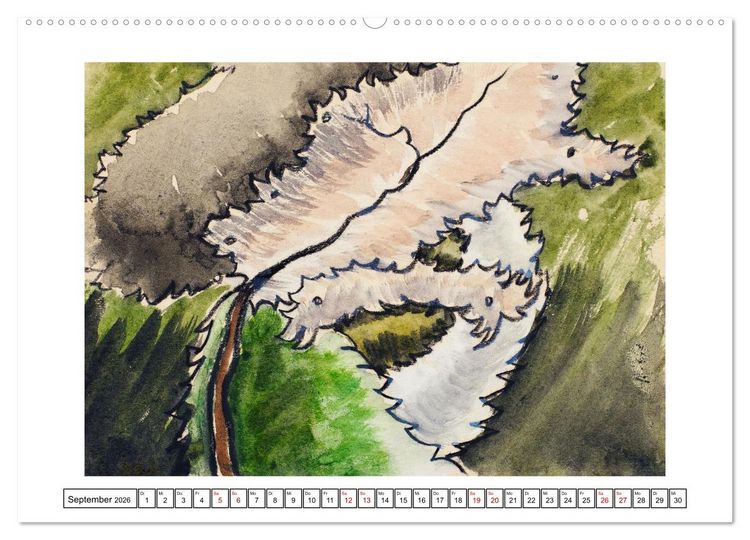Produktbild: Arthur Dove - Abstrakte Impressionen (hochwertiger Premium Wandkalender 2026 DIN A2 quer), Kunstdruck in Hochglanz