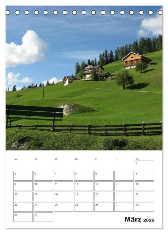 Produktbild: Alta Badia &ndash; Traumlandschaft f&uuml;r Bergsteiger und Wanderer (Tischkalender 2026 DIN A5 hoch), CALVENDO Monatskalender
