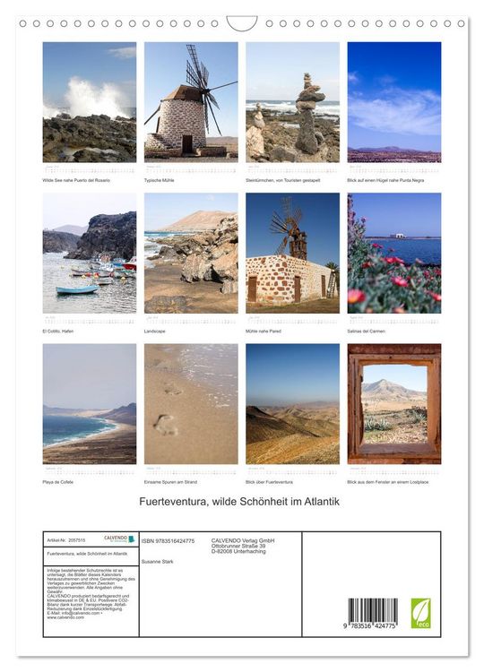 Produktbild: Fuerteventura, wilde Sch&ouml;nheit im Atlantik (Wandkalender 2026 DIN A3 hoch), CALVENDO Monatskalender