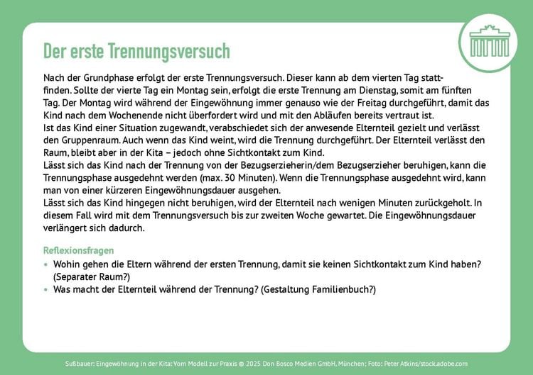 Produktbild: Eingew&ouml;hnung in der Kita. Vom Modell zur Praxis