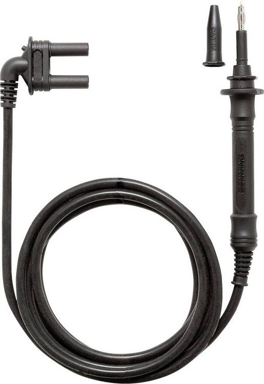 Produktbild: Benning 10150829 2m Pr&uuml;fleitung 2-pol. mit 4mm Pr&uuml;fspitze Messleitung 1St.