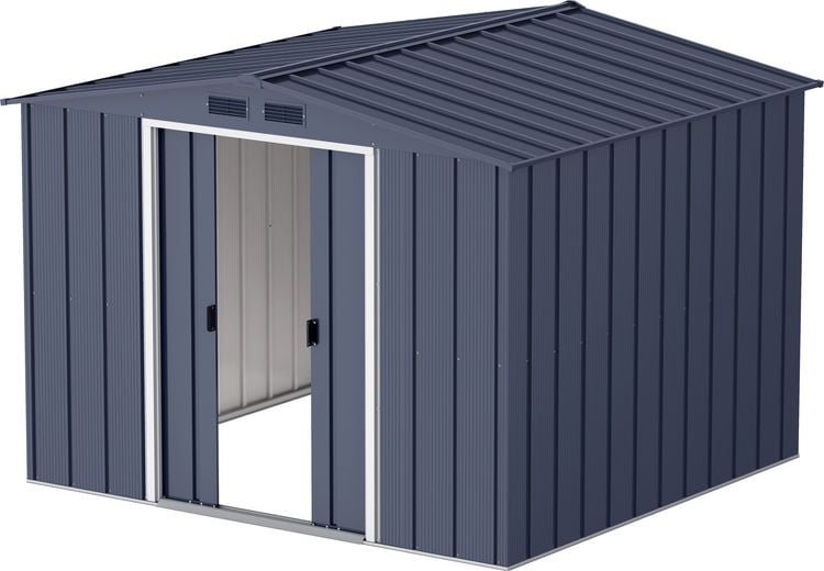 Produktbild: Metall Ger&auml;tehaus 262x234 Gartenhaus Schiebet&uuml;ren