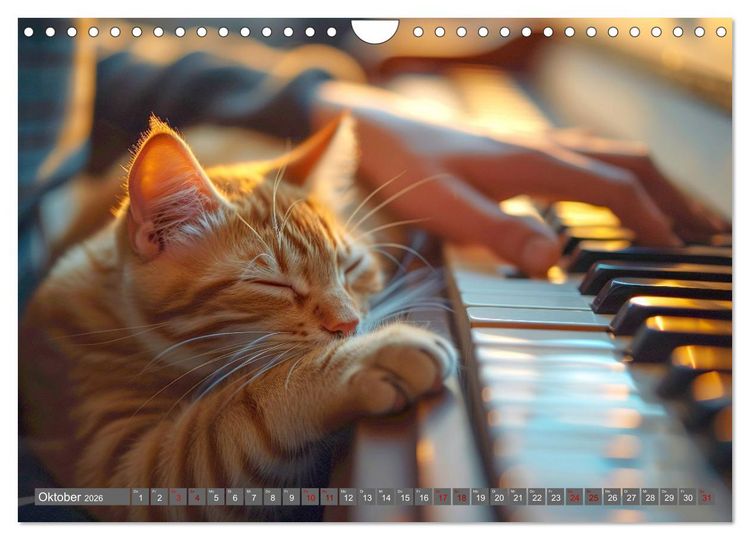 Produktbild: Tr&auml;ume aus Piano, Klavier und Fl&uuml;gel (Wandkalender 2026 DIN A4 quer), CALVENDO Monatskalender