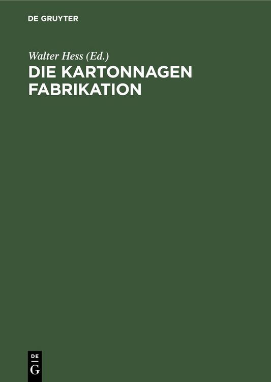Produktbild: Die Kartonnagen Fabrikation
