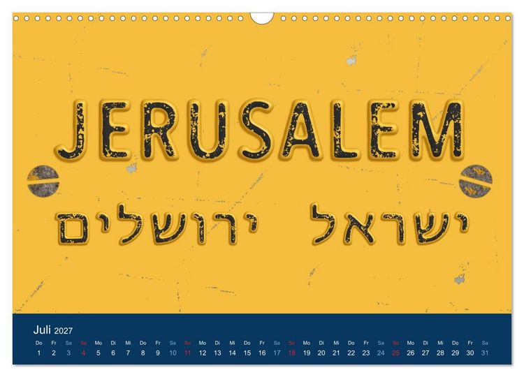 Produktbild: Geliebtes Jerusalem (Wandkalender 2027 DIN A3 quer), CALVENDO Monatskalender