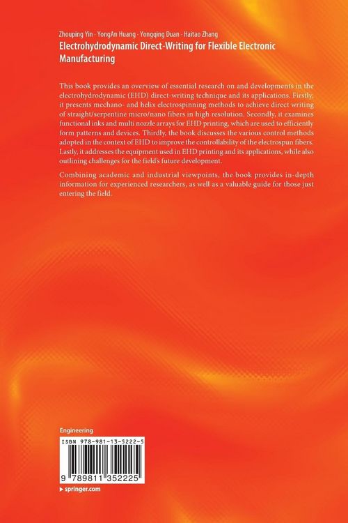 Produktbild: Electrohydrodynamic Direct-Writing for Flexible Electronic Manufacturing