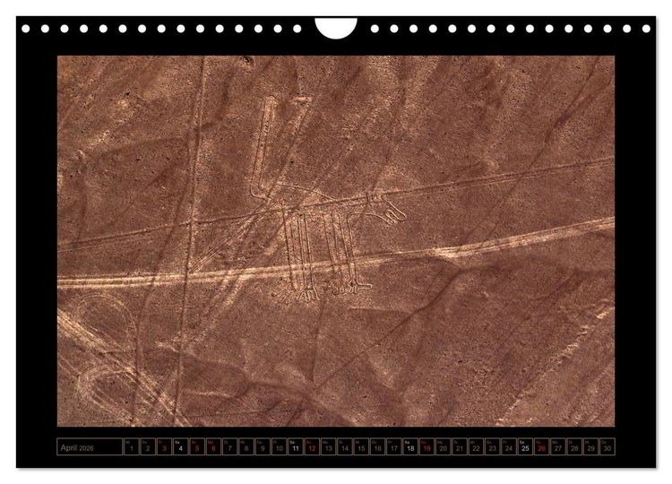 Produktbild: Die NAZCA Linien - Geheimnisvolle Figuren (Wandkalender 2026 DIN A4 quer), CALVENDO Monatskalender