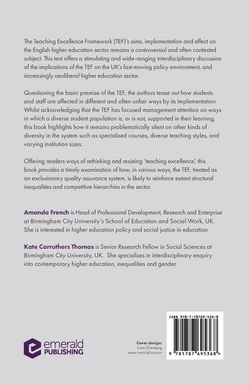 Produktbild: Challenging the Teaching Excellence Framework