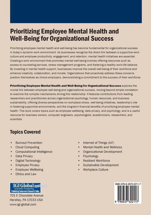 Produktbild: Prioritizing Employee Mental Health and Well-Being for Organizational Success